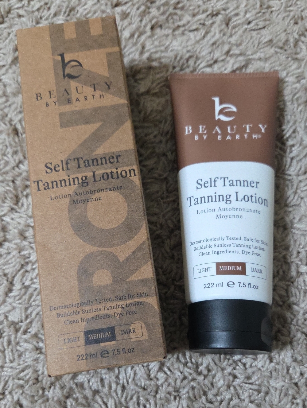 New In Box & Sealed ~ Beauty By Earth  - Medium Self Tanning Lotion ~ Exp 4/2029
